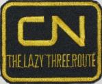 CANADIAN NATIONAL RAILWAYS PATCH -  THE LAZY THREE ROUTE